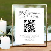 Signe De Table Premium Modern Honmoon Fund QR Code Mariage