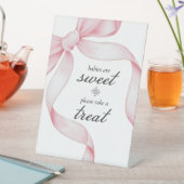 Signe De Table Prenez un Baby shower de bow de coquette rose (In SItu)