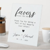 Signe De Table Prenez Un Simple Blanc Noir Moderne Élégant (In SItu)