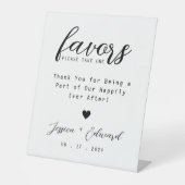 Signe De Table Prenez Un Simple Blanc Noir Moderne Élégant (Recto)