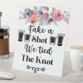 Signe De Table Prenez une balle Nous avons lié le Mariage floral (In SItu)