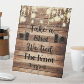 Signe De Table Prenez une balle Nous avons lié le Mariage rustiqu (In SItu)