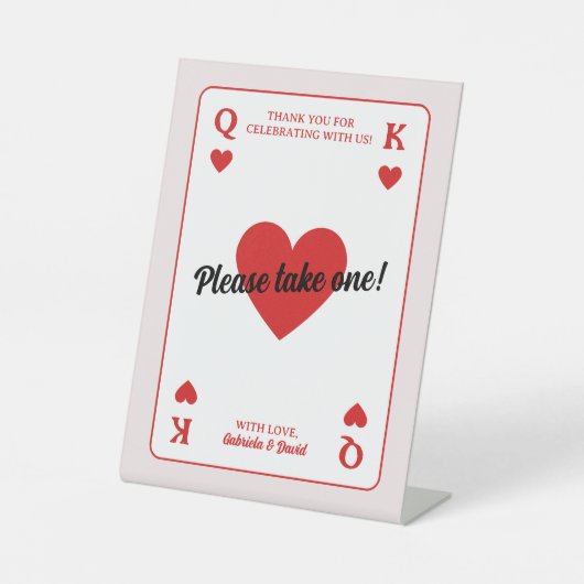 Signe De Table Prenez Une Fête Faveur Couples Douche (Recto)