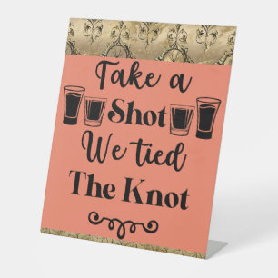 Signe De Table Prenons une photo Nous avons lié le Mariage de l'H