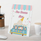 Signe De Table Présentoir à glace alimentaire sur socle (In SItu)