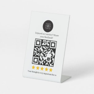 Signe De Table Présentoir d'avis QR convivial pour les petites en
