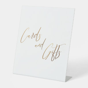 Signe De Table Présentoir de Cartes & Cadeaux de Mariage Manuscri