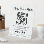 Signe De Table Présentoir de code QR de commentaires clients pour (In SItu)