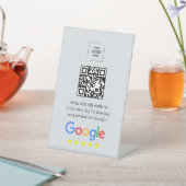 Signe De Table Présentoir de code QR pour Google Avis en forme de (In SItu)