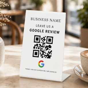 Signe De Table Présentoir de Google Review pour table