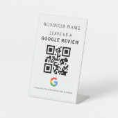 Signe De Table Présentoir de Google Review pour table (Recto)