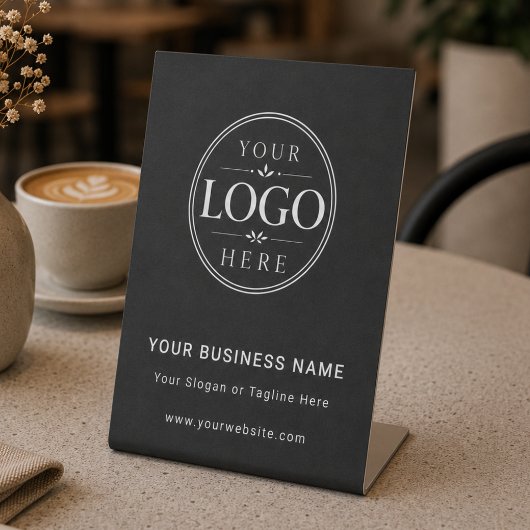 Signe De Table Présentoir de logo d'entreprise pour table