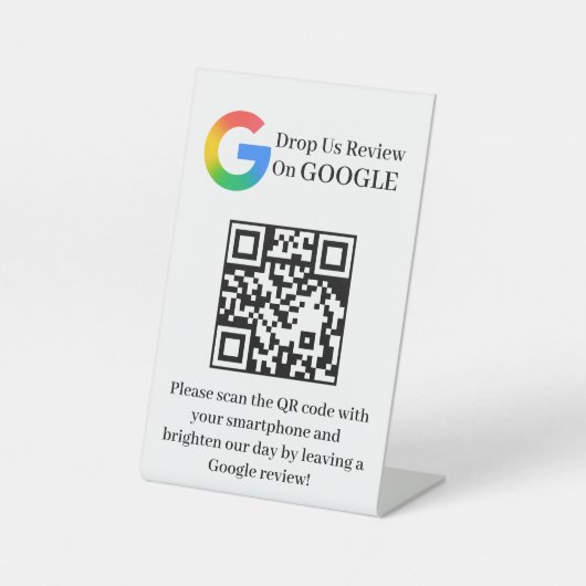 Signe De Table Présentoir de style piédestal pour code QR de crit (Recto)