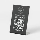 Signe De Table Présentoir de table de menu Code QR (Recto)