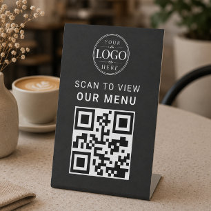 Signe De Table Présentoir de table de menu Code QR