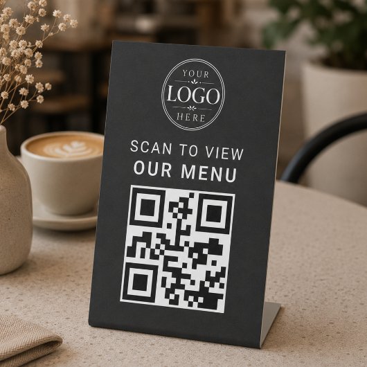 Signe De Table Présentoir de table de menu Code QR
