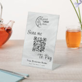 Signe De Table Présentoir de table pour paiement par code QR Scan (In SItu)