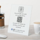 Signe De Table Présentoir de table QR pour entreprise (In SItu)