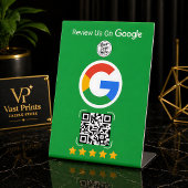 Signe De Table Présentoir pour entreprise avec avis Google verts