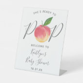 Signe De Table Prêt À Pop | Affiche de bienvenue Baby shower de p (Recto)