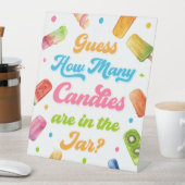 Signe De Table Prêt à pop Baby shower Popsicle Devinez combien (In SItu)