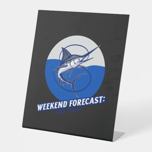 Signe De Table Prévisions de week-end  100% de chances  (Recto)