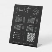 Signe De Table Price List Social Media Website QR Code Business (Recto)
