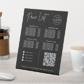 Signe De Table Price List Social Media Website QR Code Business (In SItu)