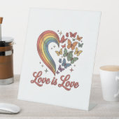 Signe De Table Pride Papillon Cœur L'amour Est L'amour Conception (In SItu)