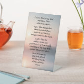 Signe De Table Prière du matin sur un socle de piédestal (In SItu)