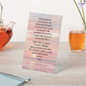 Signe De Table Prière du matin sur une pancarte (In SItu)