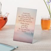 Signe De Table Prière du matin sur une pancarte (In SItu)