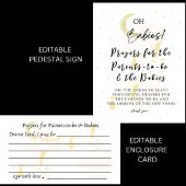 Signe De Table Prière pour les futurs parents et les bébés  Panne