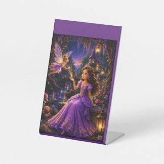 Signe De Table Princesse enchantée et château de jardin de fées F