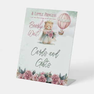 Signe De Table Princesse Ours Bearly Wait Girl Cartes et cadeaux