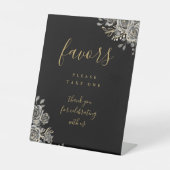 Signe De Table Privilégie Florale Rose Gothique Noir Et Or (Recto)