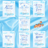 Signe De Table Privilégier le petit agneau bleu dans un ballon à 