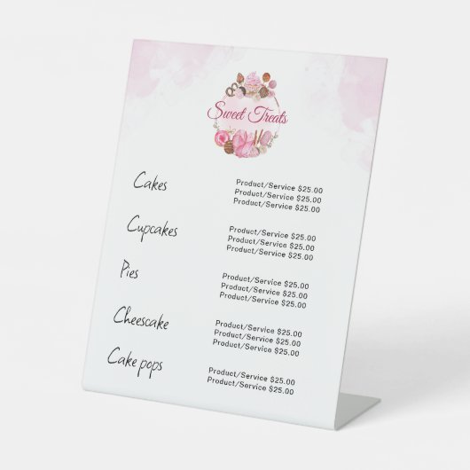 Signe De Table Prix de la boulangerie de friandises (Recto)