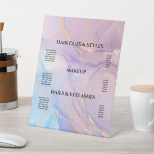 Signe De Table Prix de l'Aquarelle rose moderne Pedestal Si