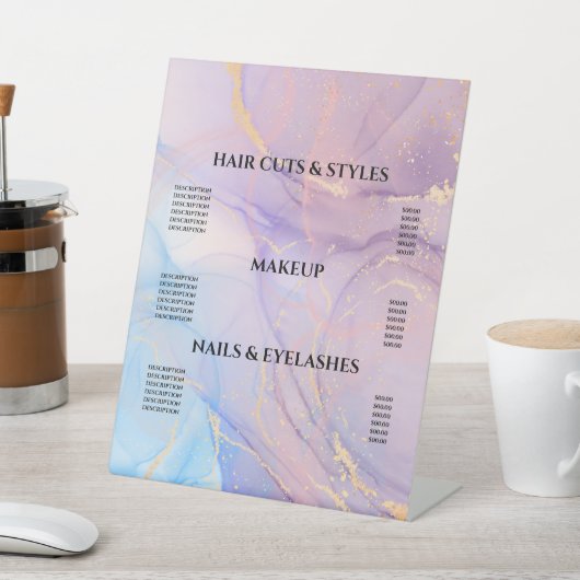 Signe De Table Prix de l'Aquarelle rose moderne Pedestal Si (In SItu)