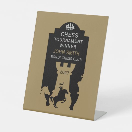 Signe De Table Prix des joueurs d'échecs compétitifs (Recto)