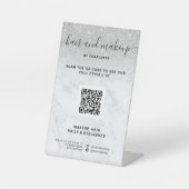 Signe De Table Prix QR numérique du maquillage en marbre parties (Recto)