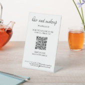 Signe De Table Prix QR numérique simple de maquillage noir et bla (In SItu)