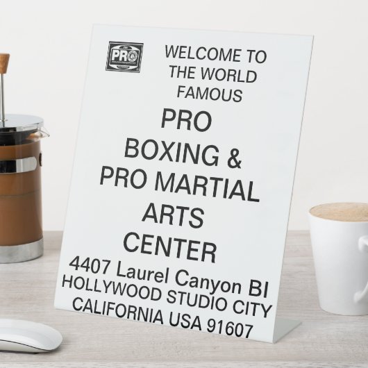 SIGNE DE TABLE #PROBOXER & #PROMARTIALARTS (In SItu)