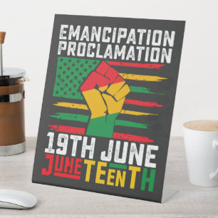 Signe De Table Proclamation d'Émancipation du 11 juin Liberté noi