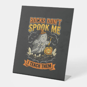 Signe De Table Prof de géologie d'Halloween épouvante