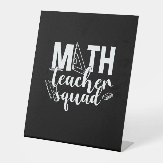 Signe De Table Professeur de mathématiques Équipe d'enseignants d (Recto)