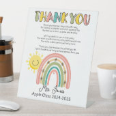 Signe De Table professeur poème arc-en-ciel de fin d'année saluta (In SItu)