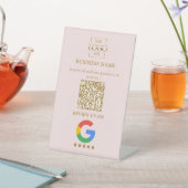 Signe De Table Professional Google Reviews QR Code Business Logo (In SItu)