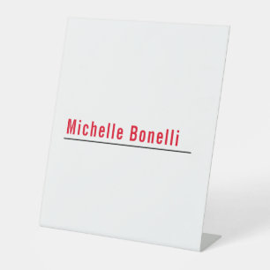 Signe De Table Professionnel Minimaliste Simple Blanc Moderne Pla
